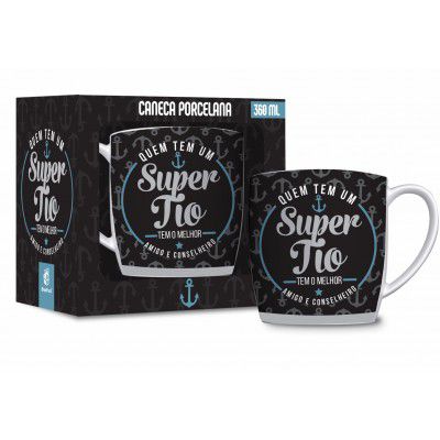 Caneca Porcelana Urban 360ml Família Tio