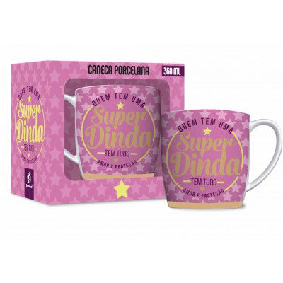 Caneca Porcelana Urban 360ml Família Dinda