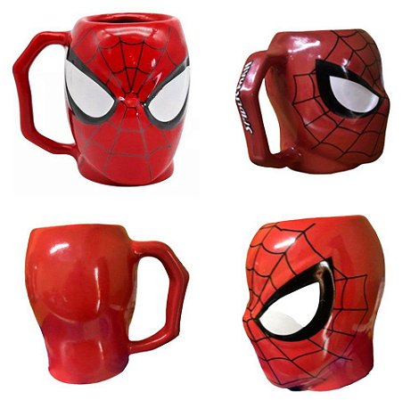 Caneca Formato Spider Man 3D 400ml Homem Aranha