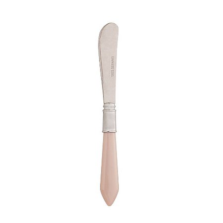 CJ 6 Espatulas de Aço Inox C/ Cabo de Plástico Mother Pearl Rosa 16cm
