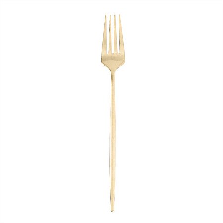 Conjunto 6 Garfos para Mesa de Aço Inox Ópera Champanhe 22cm
