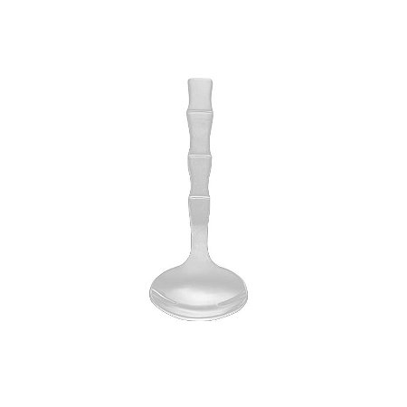 Conjunto 6 Colheres de Sobremesa de Aço Inox Bambu Elegant Preta 15,2cm