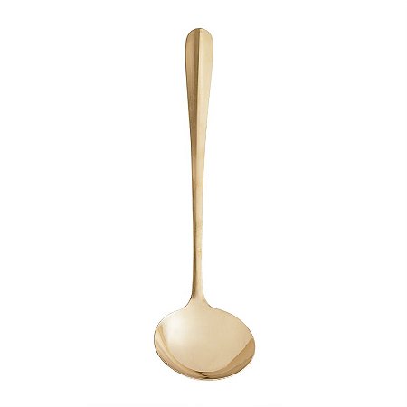 Concha de Aço Inox Positano Dourada 32cm