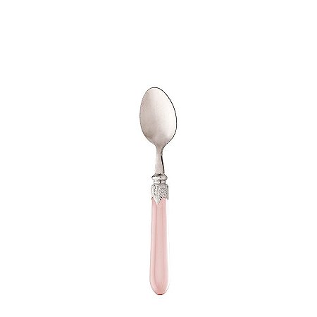 Conjunto 6 Colheres de Sobremesa de Aço Inox com Cabo em Plástico Destiny Rosa 17,5cm0,
