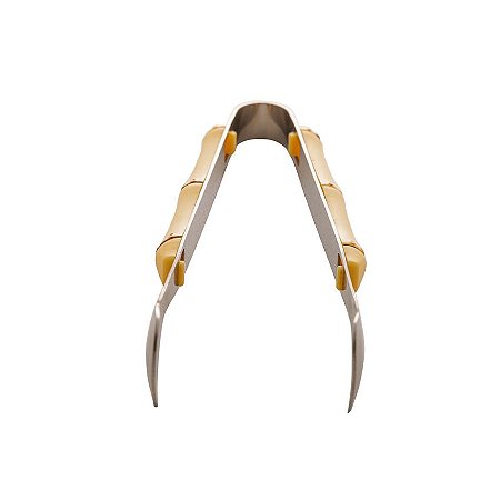 Pegador para Gelo de Aço Inox e Plástico Bambu Natural 16cm