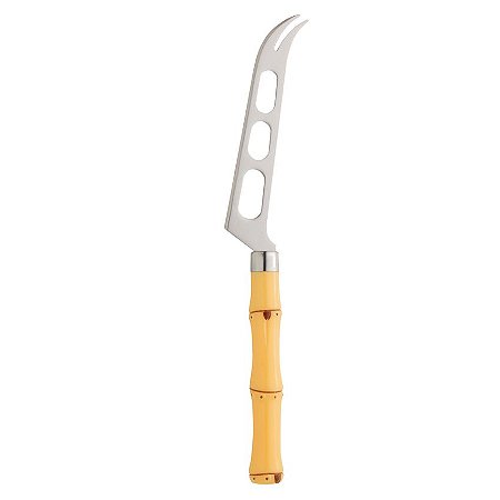 Faca para Queijo de Aço Inox com Cabo em Plástico Bambu Natural 21,7cm