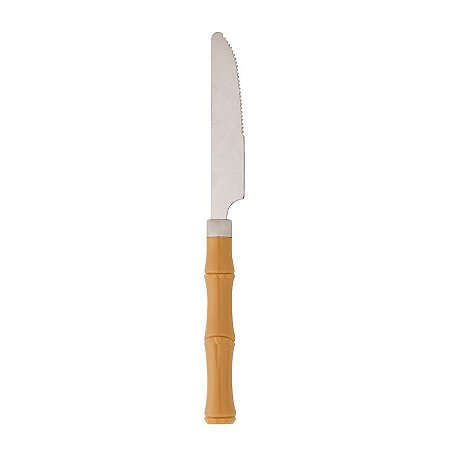 Conjunto 6 Facas de Sobremesa de Aço Inox com Cabo de Plástico Bambu Basic 20cm