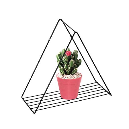 Prateleira Triângulo Médio Decora 25x25cm Black - Arthi