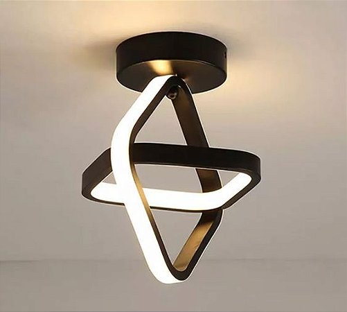 LUMINARIA LED LIGHTING - 3000K PRETO - FONTE