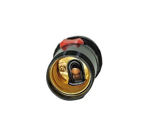 SOQUETE PORTA LAMPADA E-27 COM CHAVE - PRETO - MEC