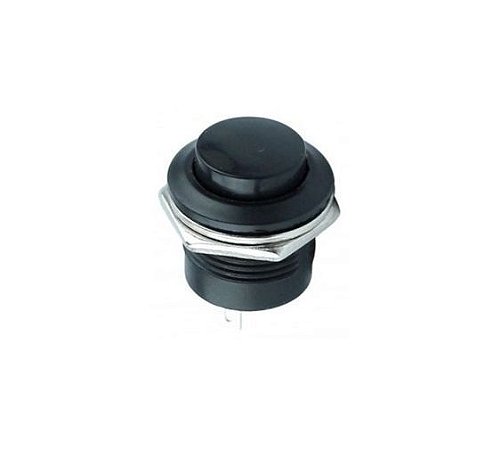 CHAVE PUSH BUTTON NA 6A/250V - PRETA - UNIS