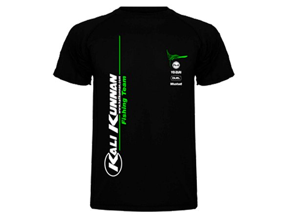 Camiseta de Pesca Esportiva Unisex Manga Curta Preta