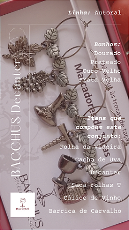 Marcadores de Taças DECANTER - Metal