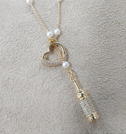 NOVO! Gravatinha ROSÁRIO DE PÉROLAS - Garrafa BACCHUS Color