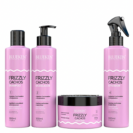 Frizzly Cachos Blueken kit com 4 - 300ml/grs