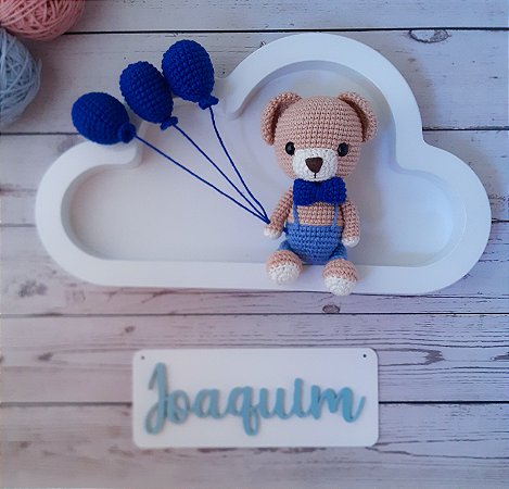 Quadro Porta Maternidade , Urso com Brinquedos