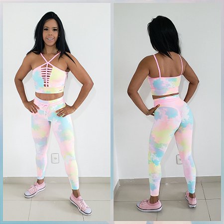 Conjunto Legging e Top Tie Dye