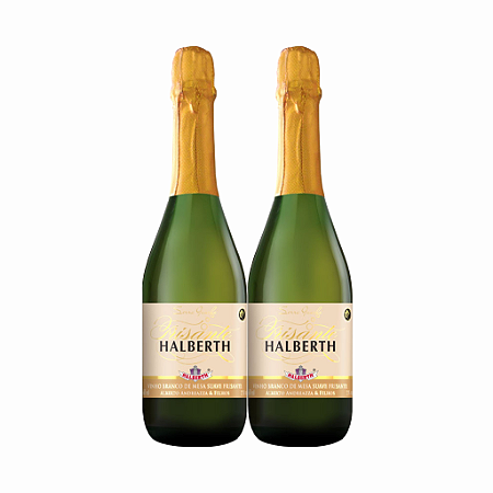Kit 2 Vinho Halberth Frisante Branco Suave 660ml