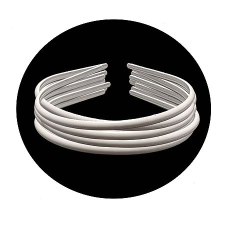 KIT 12 TIARA  ARQUINHO EXTRA FINA BRANCA 5MM ENCAPAR/FORRAR