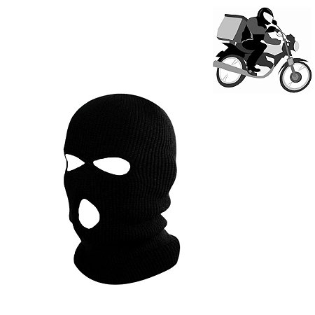 Touca Ninja Balaclava Capuz Motoboy Frio Preta Lã