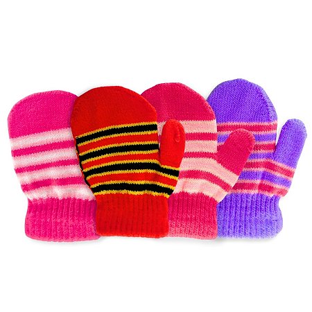 12 Par Luva Infantil Criança Bebê Neném Menina Inverno Frio