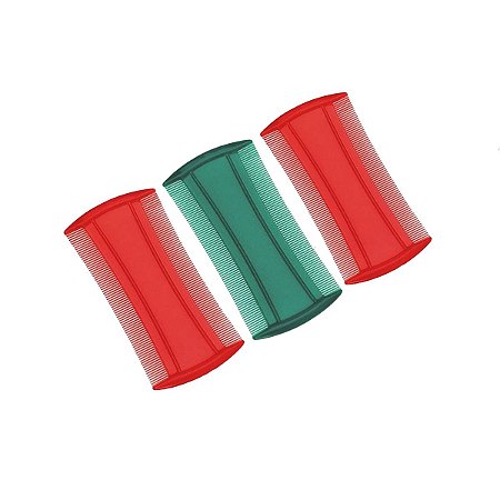 KIT 03 PENTE FINO CABELO PIOLHO LENDEA  PLASTICO