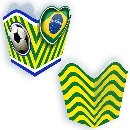 10 Cachepot Enfeite Mesa Copa do Mundo Festa Decoração