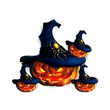 Kit 04 Abobóra Painel Enfeite Mural Decoração Halloween