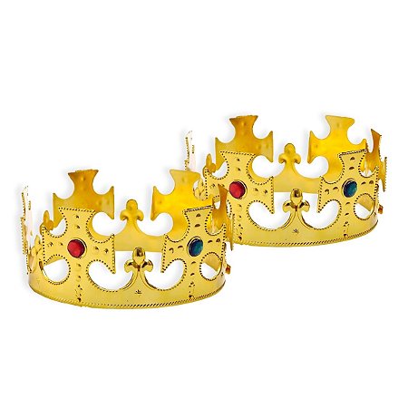 06 Coroa Rei Príncipe  Ajustável Acessório Fantasia Carnaval