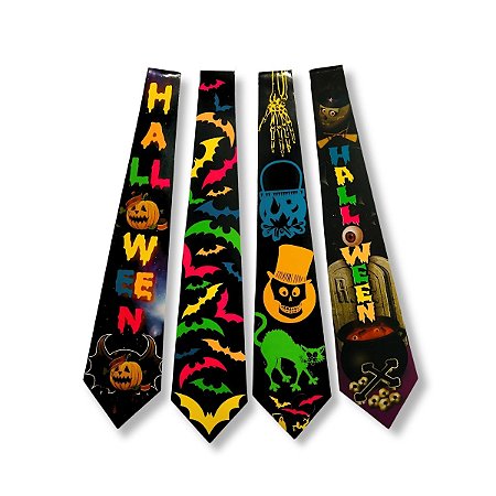 Kit 50 Gravata Gravatinha Festa Fantasia Halloween Horror