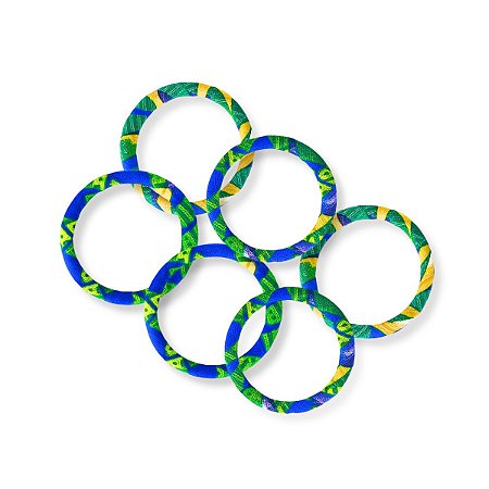 03 Pulseira Copa do Mundo Futebol Acessórios Torcida Brasil