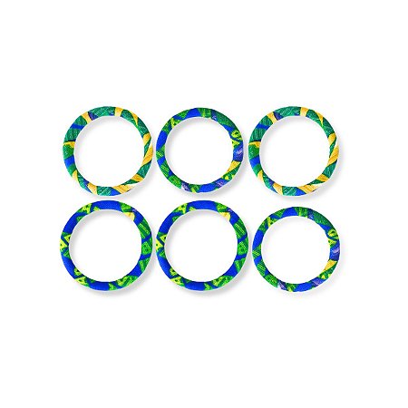12 Pulseira Copa do Mundo Futebol Acessórios Torcida Brasil