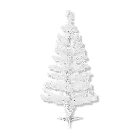 01 Arvore De Natal Pinheiro Grande Simples Branca 1,20 Metros