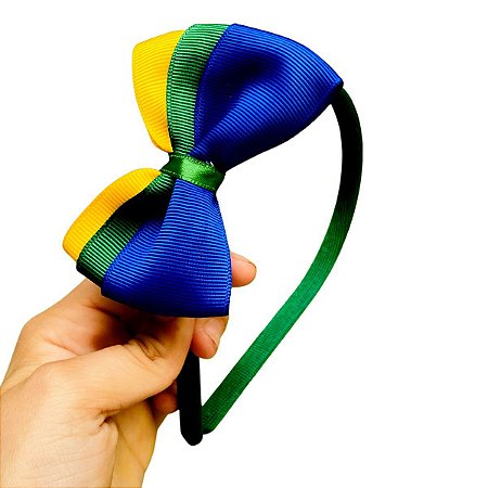 01 Tiara Arquinho Copa do Mundo Jogo Futebol Bandeira Brasil