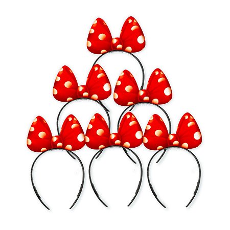Kit 36 Tiara Carnaval Aniversário Laço Acessório Decoração
