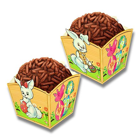 144 Forminha Brigadeiro Coelho Páscoa Decoração Festa Mesa
