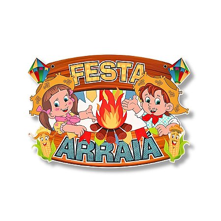Painel Parede Decoração Festa Junina Mural São João 68x48cm