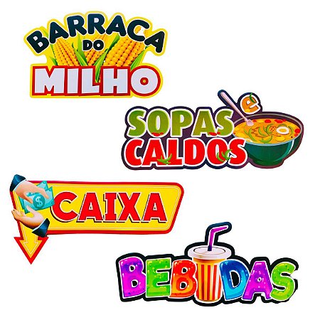 Placa Sinalização Barraca Decoração Festa Junina Arraiá