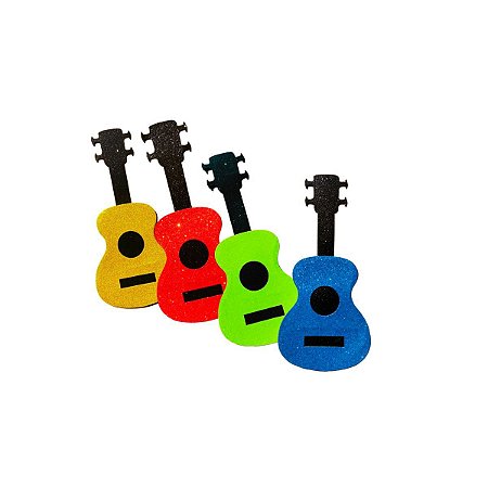 Kit 300 Mini Violão EVA Enfeite Mesa Festa Junina 3,5cm