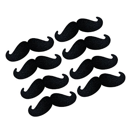 Kit 50 Bigode Decoração Dia dos Pais Enfeite Mesa 6,0cm