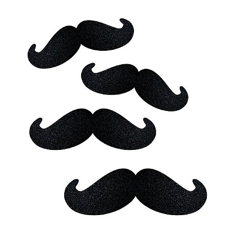 150 Aplique Bigode Enfeite Mesa Dia dos Pais Comemoração 10cm