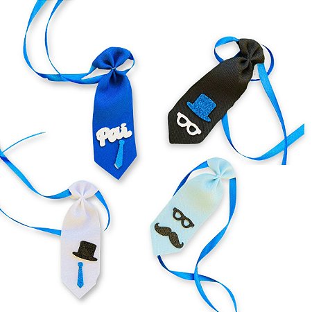 Kit 100 Gravata Dia dos Pais Aplique Cachorro Dog Pet Shop