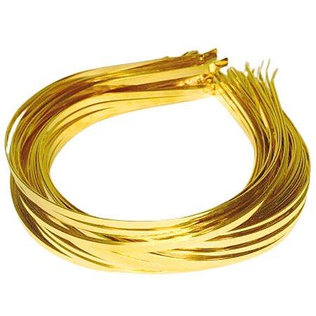 100 Tiara Arco Acessório Base Lisa  Metal Ouro/Dourado 5mm