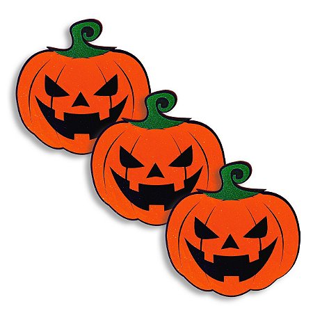 Kit 30 Painel Abóbora EVA 10cm Decoração Halloween Terror