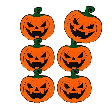 150 Abóbora EVA 6cm Enfeite Mesa Dia das Bruxas Halloween