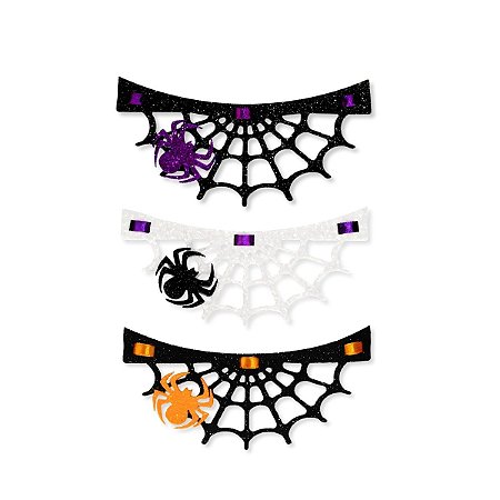 50 Gargantilha Colar EVA Pet Enfeite Banho e Tosa Halloween