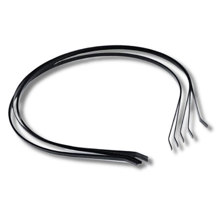 60 Tiara Arco Acessório Base Lisa Customizar Metal Preta 5mm