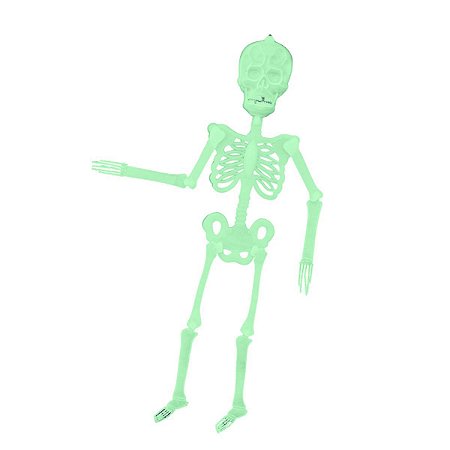 Kit 03 Esqueleto Caveira Articulado Neon Enfeite Halloween