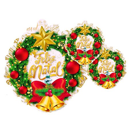 Quadro Placa Decorativa Natal - Feliz Natal e Ano Novo em Promoção