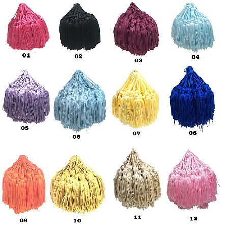 400 franja tassel- escolha a cor